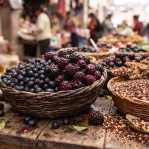 Home fresh andean fruits in baskets 202607301837